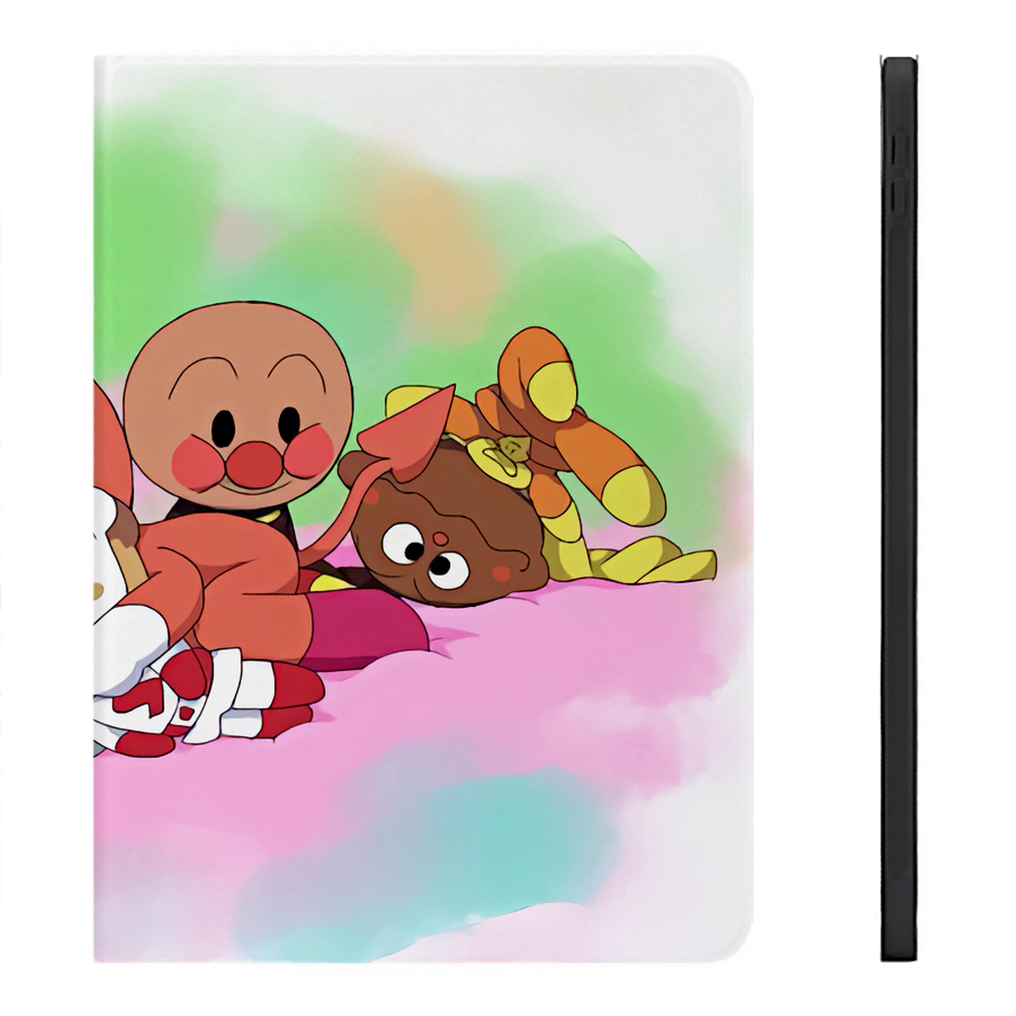 （画像用） アンパンマン Anpanman IPadケース ペンホルダー付き ブックスタイルデザイン